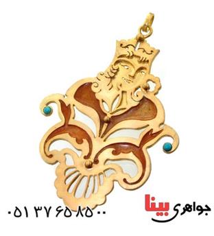 گردنبند نقره طرح زیر خاکی مدل بانو و گل