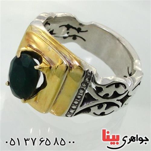 انگشتر اوپال استرالیا با تراش برلیانی مردانه